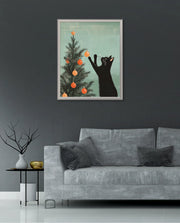 Curious Christmas Cat