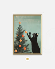 Curious Christmas Cat