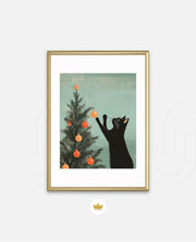 Curious Christmas Cat