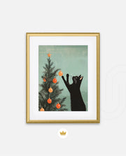 Curious Christmas Cat