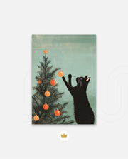 Curious Christmas Cat