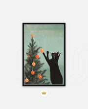 Curious Christmas Cat