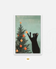 Curious Christmas Cat