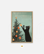 Curious Christmas Cat