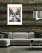 Winter Deer Reflections
