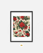 Poinsettia Holiday Pattern
