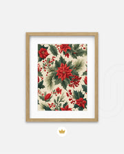Poinsettia Holiday Pattern