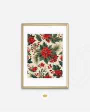 Poinsettia Holiday Pattern
