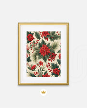 Poinsettia Holiday Pattern