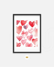 Watercolor Hearts