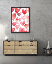 Watercolor Hearts