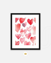 Watercolor Hearts