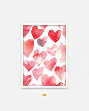 Watercolor Hearts