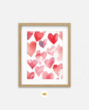 Watercolor Hearts