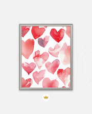 Watercolor Hearts
