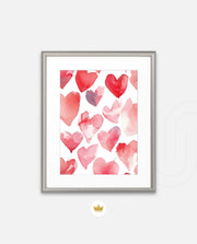 Watercolor Hearts