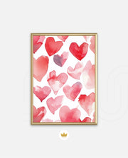 Watercolor Hearts