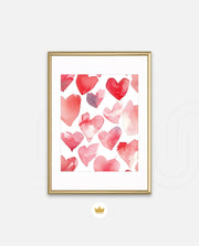 Watercolor Hearts