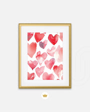 Watercolor Hearts