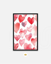 Watercolor Hearts