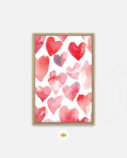 Watercolor Hearts
