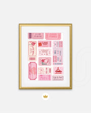 Vintage Tickets Collage