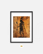 Tribal Warrior Silhouette