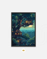 Moonlit Treehouse Village