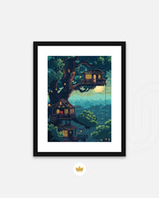 Moonlit Treehouse Village