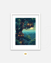 Moonlit Treehouse Village