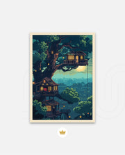 Moonlit Treehouse Village
