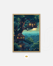 Moonlit Treehouse Village