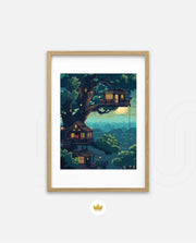 Moonlit Treehouse Village