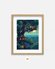 Moonlit Treehouse Village