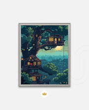 Moonlit Treehouse Village