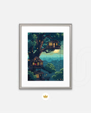 Moonlit Treehouse Village