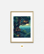 Moonlit Treehouse Village
