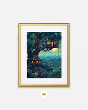 Moonlit Treehouse Village