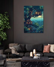 Moonlit Treehouse Village