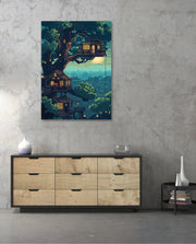 Moonlit Treehouse Village