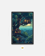 Moonlit Treehouse Village