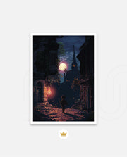 Moonlit Pixel Alley