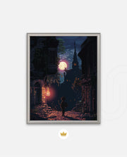 Moonlit Pixel Alley