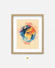 Colorful World Map