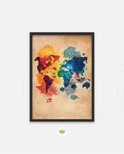 Watercolor World Map