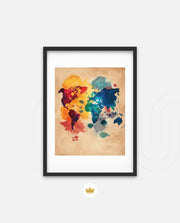 Watercolor World Map