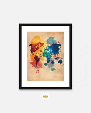 Watercolor World Map