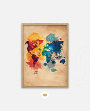 Watercolor World Map