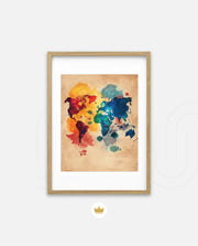 Watercolor World Map