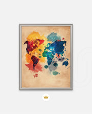 Watercolor World Map